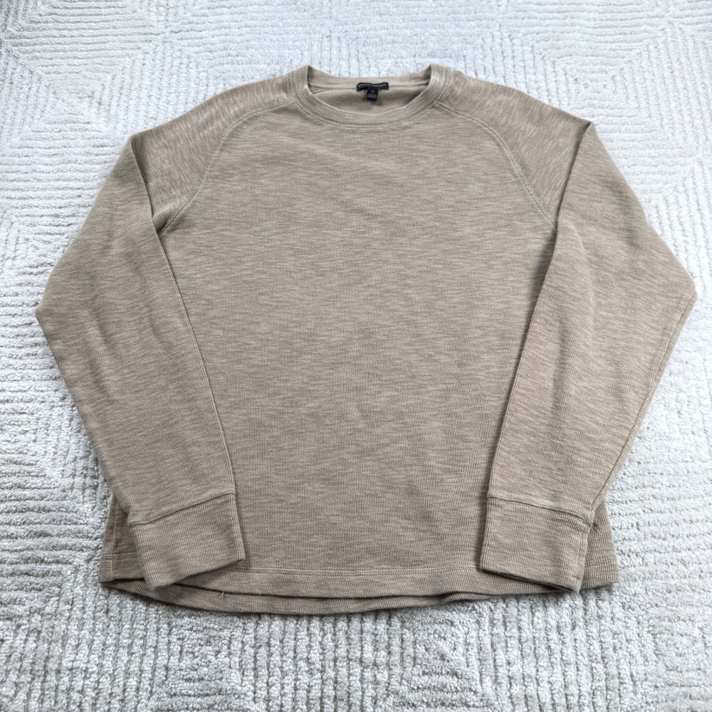 Banana Republic Pullover Mens M Tan Knit Crew Neck Quiet Luxury Old Money Preppy